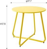 Petite table en fer pour patio extérieur, imperméable, résistante aux intempéries, portable, couleur personnalisée, mobilier de jardin traditionnel, ensemble de salle à manger