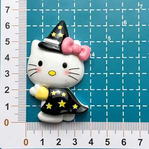 ฮาโลวีนน่ารักนักมายากลเคทีลูกแมวผู้เก็บเกี่ยวกระต่ายเรซินตกแต่งงานฝีมือ DIY เคสโทรศัพท์ขยะเสน่ห์อุปกรณ์ผม - Product Image 5