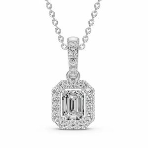 Pendentif en moissanite étincelante au design élégant, taille brillante, parfait pour les soirées, les fêtes ou comme un accessoire de mode décontracté. - Product Image 1