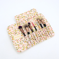 Organisateur de pinceaux de maquillage portable personnalisé avec initiales, sac de rangement pour pinceaux de maquillage, porte-pinceaux cosmétiques