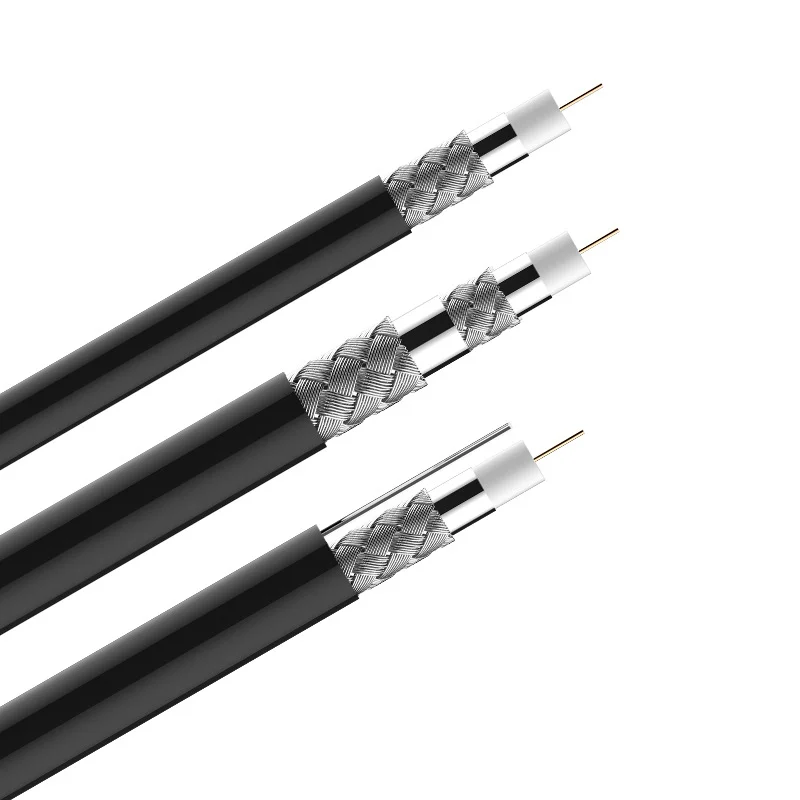 RG6 RG11 RG179 Coaxial Power Cable Oxygen Free Copper Core For TV Line