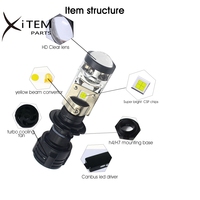 MINI projecteur LED H4 H7 MIni projecteur LED lentille 3000k 6000k LED phare de voiture