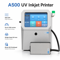 Máquina de Impresión de Inyección de Tinta UV Ultra Rápida A500 de 330 m/min para Línea de Producción de Alta Velocidad, Codificador Ricoh G5 para Botellas, Cajas, Tuberías de PVC