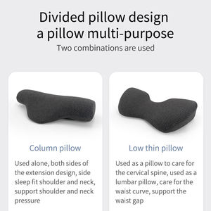 Подушка из пены с эффектом памяти для защиты шеи и поддержки шейного отдела позвоночника, с обратной арочной формой, для использования на кровати - Product Image 4