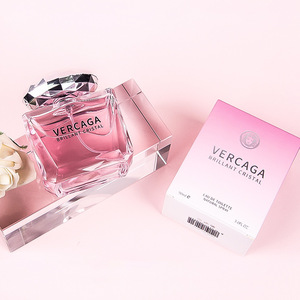 Perfume en Spray Crystal Diamond Eau de Toilette de Larga Duración para Mujer, 90 ml, Fragancia Floral Ligera, Color Rosa, Venta Directa de Fábrica - Product Image 1