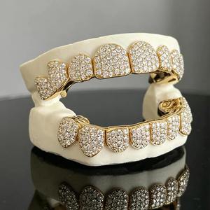 Grillz en Moissanite de Haute Qualité, Coupe Ronde Brillante, Bijoux Hip Hop de Luxe, Accessoire Dentaire Tendance pour Hommes et Femmes - Product Image 2