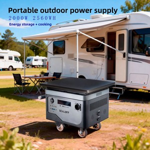 Estación de Energía Portátil para Exteriores de 2560 Wh, Alta Potencia de 2000 W, Almacenamiento de Energía para Acampar y Cocinar, Fuente de Alimentación de 220 V, 2560 Wh - Product Image 3
