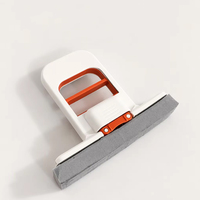 Mini serpillière de bureau pliable à essorage automatique, serpillière éponge mains libres, outil de nettoyage portable pour évier de cuisine, salle de bain, vitres