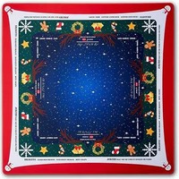 Tapis de Mahjong Personnalisé Nouveau Père Noël, Tapis de Jeu Imperméable et Silencieux pour Usage Domestique