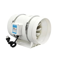 Großhandel OEM/ODM Elektrischer Weißer 4 Zoll 100mm Kunststoff-Lüfter mit Axial-Mischstrom, Geräuscharmer Inline-Kanalventilator mit Kugellager