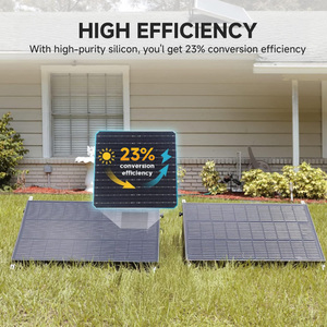Premium kwaliteit 200W volledig zwart monokristallijn zonnepaneel 24V stijf PV-module voor residentiële en camping-elektriciteit - Product Image 2