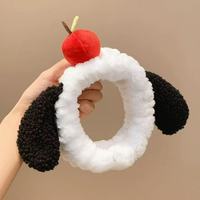 Bandeau en peluche Teddy Cherry style japonais et coréen pour femme, accessoire de coiffure mignon pour mariage, automne et hiver