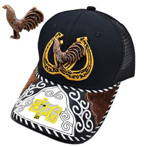 Casquette en maille unisexe, style ethnique unique, boucle en métal en forme de cheval, logo personnalisé, design de casquette de baseball à 6 panneaux, snapback, décontracté<span class=keywords><strong>e</strong></span>, pour l'extérieur, casquette de camionneur - Product Image 1