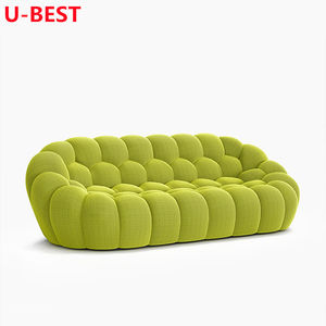 U-best Sofá de burbujas curvo perezoso de tres asientos Canape Divano Divani Kanepe Bankstel Sofy Mobili Juego de muebles para sala de estar - Product Image 1