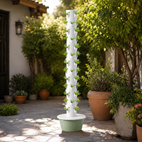 Tour hydroponique verticale à 13 niveaux pour balcon, jardin vertical pour légumes et herbes, système de circulation d'eau automatique