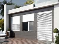 Stores en aluminium, cadre à lamelles, fenêtre à lamelles électriques, volet en aluminium