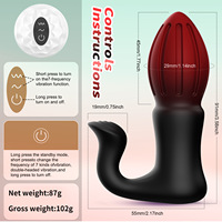 Meistverkaufter Raketenförmiger Analplug mit Mehrfrequenz-Vibration zur Prostatamassage für Männer Silikon Anal-Butt-Plug Sexspielzeug