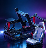 Cockpit de course pliable et réglable en gros, cadre de support en alliage d'aluminium 4080 pour volant de simulateur de course à entraînement direct