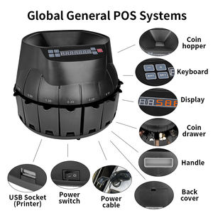 ComPOSxb Compteuse de monnaie à auto-examen SE9000 : Compte et trie les pièces mixtes avec la machine de tri automatique des pièces - Product Image 5