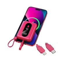 Gitra nuevo portátil 10000mAh Mini banco de energía cargador de teléfono de batería móvil pantalla LED alto uso al aire libre disponible Rosa Blanco
