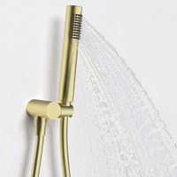 Système de douche encastré moderne pour salle de bain d'hôtel, mitigeur de bain en céramique, ensemble de robinetterie murale avec douchette à main, jet doux effet pluie, en laiton