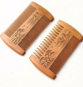 Handmade Natural <b>Wood</b> Double Sided Comb Fine Perfect Personalized <b>Gift</b> for Family Friends or Business Giveaways - Product Image 2