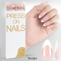 Pointes d'ongles en gel ABS amovibles de style presse française Ongles en acrylique doux réutilisables pour une utilisation individuelle et en salon Conception de faux ongles