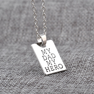 Regalo di festa creativo mio padre mio eroe collana con ciondolo di personalità del giorno del papà - Product Image 2