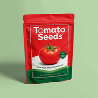 Sachets de feuille d'aluminium personnalisés avec 3 joints latéraux pour les légumes, mini sac d'emballage sous vide anti-odeur pour les semences de tomates avec barrière agricole