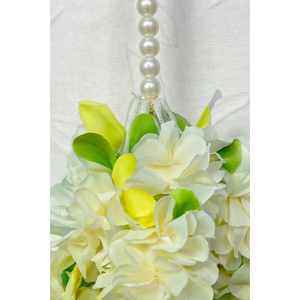 Artificial <b>White</b> Yellow Green Flower Garland Decorative <b>Hanging</b> Mala for Wedding Festival Temple Home Floral Decoration - Product Image 2