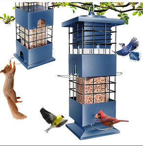 Mangeoire à oiseaux de style tendance en gros, anti-écureuil, suspendue en extérieur, 3 lb, en métal lourd, pour oiseaux sauvages, printemps, été, automne, hiver - Product Image 2