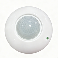Détecteur de mouvement PIR de plafond SanJin 360°, 110-240V, max 1200W, détection 6m, 3-2000LUX réglable pour lampe de plafond intérieure, contrôle automatique