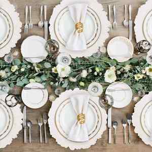 Platos de Presentación Decorativos de Plástico de Lujo de 13 Pulgadas, Irrompibles, en Dorado, Plateado y Rojo Vino, para Decoración de Banquetes y Bodas - Product Image 6