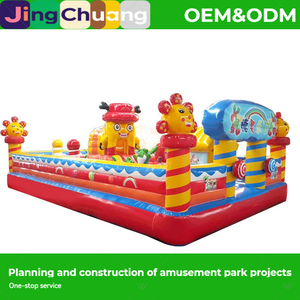 Parcours <span class=keywords><strong>de</strong></span> glisse gonflable intérieur et extérieur, château gonflable carré pour enfants, vente en gros, développement du volume, paradis <span class=keywords><strong>de</strong></span> trampolines - Product Image 3
