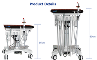 Chariot dentaire mobile professionnel EUR VET pour clinique médicale et vétérinaire, unité dentaire mobile avec compresseur, instrument vétérinaire à pousser