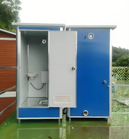 Toilettes portables modernes en acier préfabriquées, cabine de salle de bain mobile, mini-maison, toilettes de camping, salle de douche, toilettes à la turque