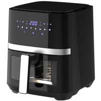 Grill d'affichage LCD populaire Certification Ce Gs Friteuse à air numérique à usage domestique 5L avec écran tactile