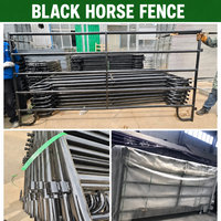 Panneaux de clôture pour chevaux robustes à 6 rails, galvanisés à chaud, 1,8 m de haut x 2,1 m de long, portables, en tuyaux métalliques, pour ranch, bétail, anti-UV