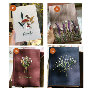 <span class=keywords><strong>Cuaderno</strong></span> personalizado de tela bordada a mano con margaritas, diario A5, álbum de fotos, <span class=keywords><strong>cuaderno</strong></span> de tapa dura, cuadernos personalizados hechos a mano - Product Image 4