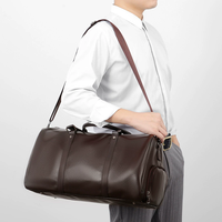 Sac à bagages de voyage de haute qualité grande capacité séparation sèche humide étui à bagages en cuir PU pour hommes femmes sac d'affaires de luxe