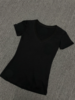 T-shirt à manches courtes et col en v pour femmes adultes, léger et respirant, imprimé fer à cheval, haut décontracté d'été