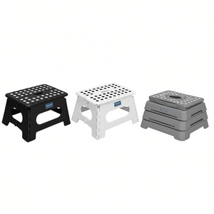 Folding <b>Step</b> Stool 31x22x22cm <b>Foldable</b> Assorted Colors Pack Of 8 - Product Image 2