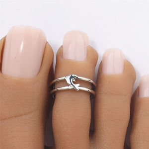 Copper <b>Adjustable</b> Cute Dolphin Toe <b>Ring</b> for Women Jewelry Small <b>Size</b> Open Tail Stacking <b>Rings</b> Summer Beach Foot Jewelry - Product Image 3