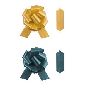 Lazo de plástico personalizado al por mayor, lazo de regalo metálico de lujo con cordón para decoración navideña, regalo de boda - Product Image 5