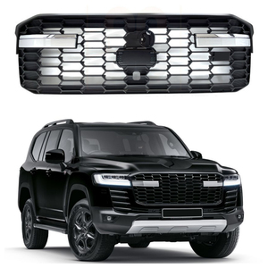Mise à niveau de la grille de radiateur avant pour <span class=keywords><strong>Toyota</strong></span> Land Cruiser <span class=keywords><strong>300</strong></span> Series LC300 2022 2023 2024 Chrome ABS Racing Sports Grill - Product Image 1