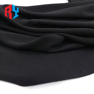 100% ポリエステル無地生地レクサス通常黒イスラム教徒女性ドレスドバイアバヤ生地 - Product Image 5