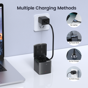 <span class=keywords><strong>Gopro</strong></span> anh Hùng 13 hành động màu đen máy ảnh phụ kiện bó có thể sạc lại Li-ion pin 3-khe cắm sạc trường hợp sản phẩm tương thích - Product Image 3