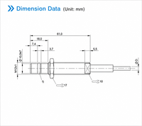 Sensor Posisi Silinder DOMENZI BHS001F 500 Bar Dengan Badan Berulir Logam untuk Pekerjaan Mesin Hidrolik dan Pneumatik