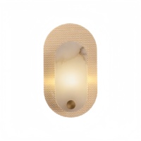 Applique murale moderne en cuivre massif avec design artistique creux et lumière LED pour salon haut de gamme, chambre à coucher ou chevet