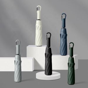 Paraguas Plegable Automático de Negocios, Moderno, con Bloqueo de Contraseña, Extra Grande, 108 cm, Plegable en Tres Secciones, con Protección Solar y Recubrimiento Negro - Product Image 2